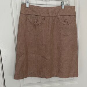 Anthropologie elevenses dusty pink linen cotton a line Women's Skirt $88